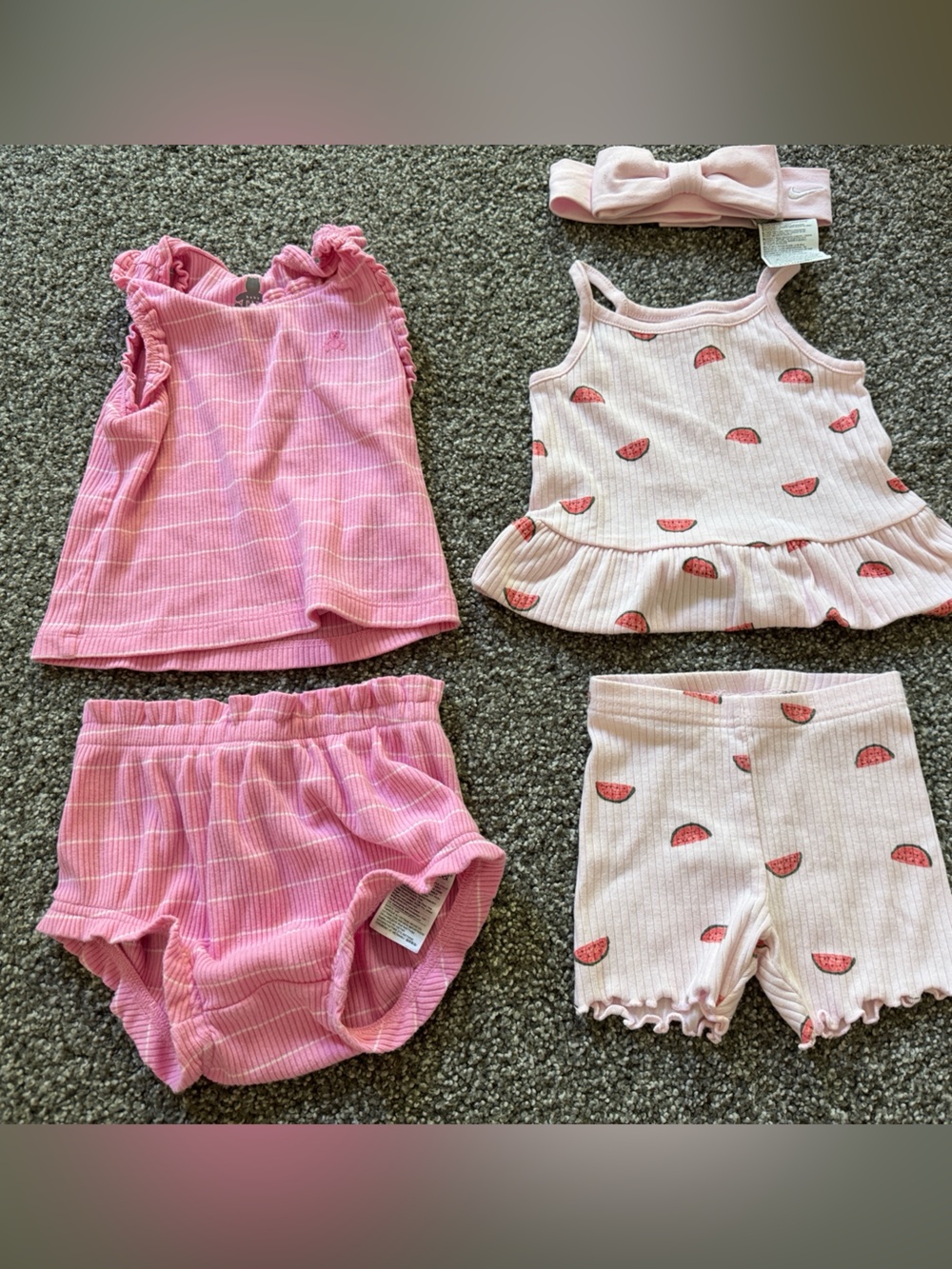 Baby Gap & Carter’s Girl Tank & Shorts Set. Nike headband included!